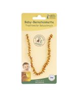 Bernsteinkette für Baby Baroque flach cognac, Grünspecht