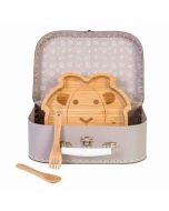 Baby Mahlzeit Koffer, Geburt Geschenk Bambus Teller und Besteck, Bambam