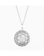 Silber Bola Ilado Blume des Lebens, Schwangerschafts-Geschenk, Klangkugel mit Silber Kette