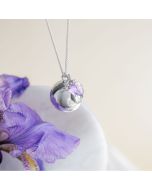 Bola aus Silber mit Amethyst-Herz