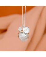 Silber Schwangerschaftskugeln (Bola) zu personalisieren Aismée, Initialen Eltern