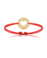 Baby Armband mit Herz 18k Gelbgold beschichtet, Armband zu personalisieren, Aaina & Co, Gratis Versand