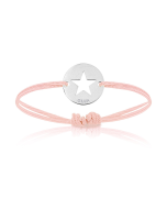 Baby Armband Silber mit Stern, pink, Armband zu personalisieren, Aaina & Co