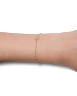 Bracelet Gold 750, Armband mit Buchstaben, Herstellung in der Schweiz, Gratis Versand