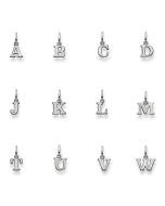 white gold buchstabe anhaenger