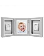 Baby 3D Abdruckset Tisch Bilderrahmen grau Pearhead