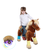 Caramel Premium Modell mit Zubehör, Ponycycle Medium mit Rollen für Junge und Mädchen von 4 bis 9 Jahre
