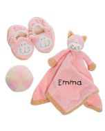 Persönliches Geschenk zur Geburt, Teddykompaniet Set Katze rosa