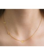 Personalisierte Halskette Gold 750, Mutterkette mit Buchstaben, Herstellung in der Schweiz, Gratis Versand