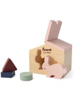 Haus Trixie Baby Holzspielzeug Hase rosa, Geschenk Personalisiertes Spielzeug