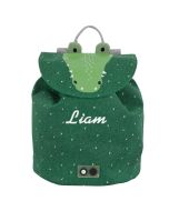 Rucksack Mini Trixie, Personalisiertes Geschenk mit gesticktem Kindernamen, Krokodil