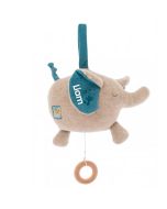 Musikdose Moulin Roty Personalisierte Spieluhr Plüsch Elefant,  Baby Geschenk für Mädchen