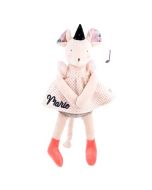 Personalisierte Spieluhr Plüsch Maus, Moulin Roty Baby Geschenk für Mädchen