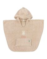 Poncho rosa mit Namen des Kindes personalisieren