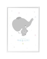 Baby Poster Elefant, grün