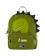 Trixie Rucksack mit Vorname, Personalisiertes Geschenk mit gesticktem Namen, Dino,
