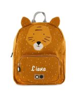 Trixie Rucksack mit Vorname, Personalisiertes Geschenk mit gesticktem Namen, Tigre,