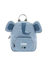 Rucksack Elefant blau, mit Namen Kind
