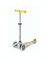 Scooter Mini Micro Deluxe Flux LED Neon Yellow, leuchtende Räder, 2-5 Jahre