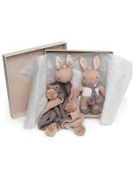 Geschenkset Schmusetuch & Hase taupe