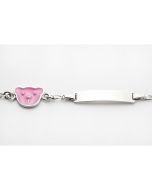 Baby Silber Armband Teddy rosa