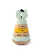 Trixie Baby Eisbär Stapelturm, Geschenk Personalisiertes Holzspielzeug