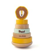 Trixie Baby Löwe Stapelturm, Geschenk Personalisiertes Holzspielzeug