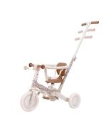 tricycle évolutif little dutch, blanc cassé avec fleurs