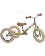 Dreirad Trybike Laufrad Stahl 2-in-1 Vintage look, ab 15 Monate, grün