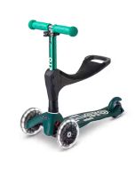 Scooter Mini Micro 3 in 1 Deluxe Eco grün, Leuchtende Räder