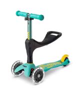 Scooter Mini Micro 3 in 1 Deluxe Eco Mint, Leuchtende Räder, Kostenlose Lieferung