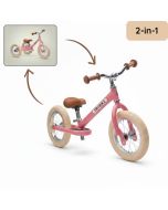 Fahrrad ohne Pedale, Laufrad matt rosa von der Marke trybike