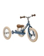 Dreirad Trybike Laufrad Junge oder Mädchen Stahl 2-in-1 Vintage look, ab 15 Monate blau