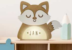 Fuchs Lampe für Kinder, personalisiert