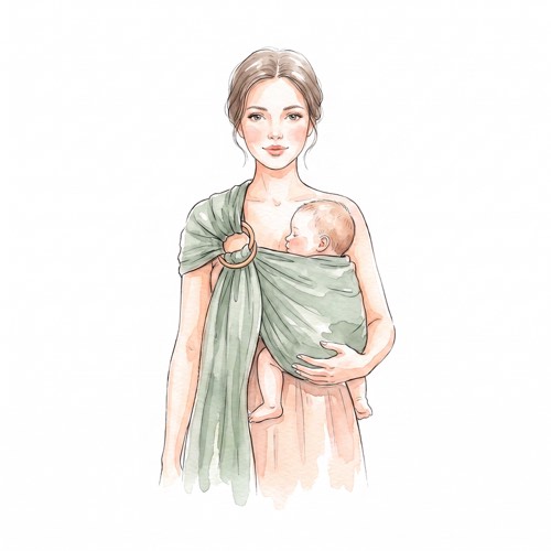 Rebozo als Ring-Sling zum Tragen des Babys